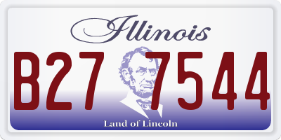 IL license plate B277544