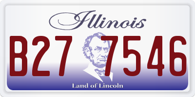 IL license plate B277546
