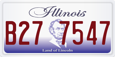 IL license plate B277547