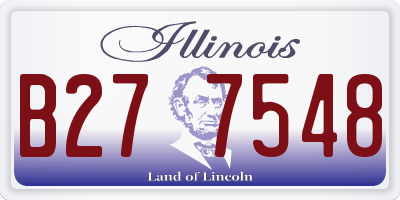 IL license plate B277548