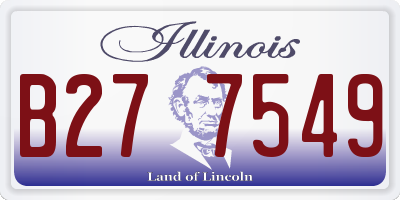 IL license plate B277549