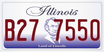 IL license plate B277550