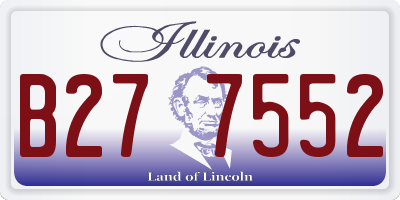 IL license plate B277552