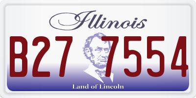 IL license plate B277554