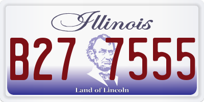 IL license plate B277555
