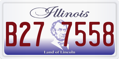 IL license plate B277558