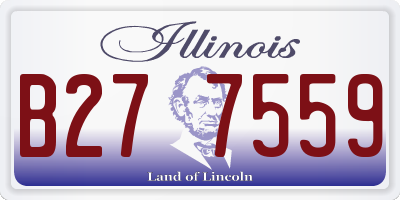IL license plate B277559