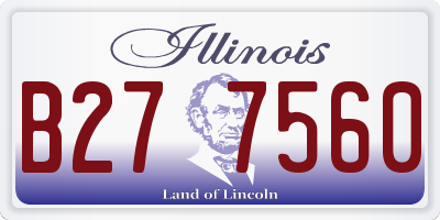 IL license plate B277560