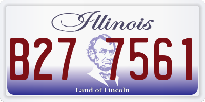 IL license plate B277561