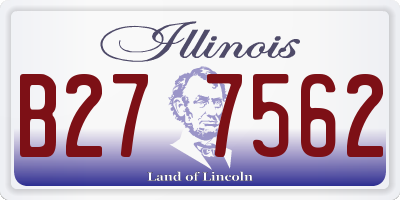IL license plate B277562