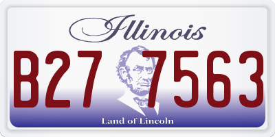 IL license plate B277563