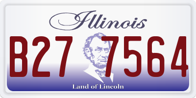 IL license plate B277564