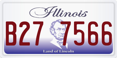 IL license plate B277566
