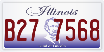 IL license plate B277568