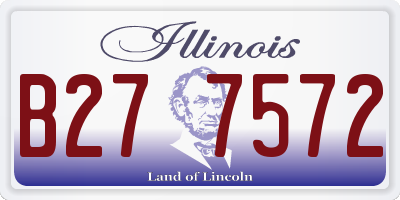 IL license plate B277572