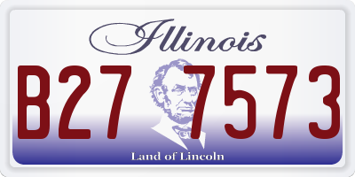 IL license plate B277573