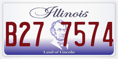 IL license plate B277574