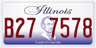 IL license plate B277578