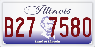 IL license plate B277580