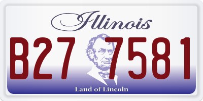 IL license plate B277581