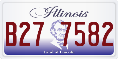 IL license plate B277582