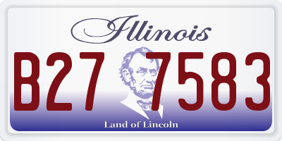 IL license plate B277583