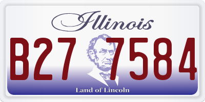 IL license plate B277584