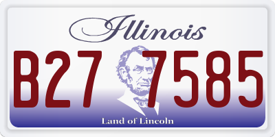 IL license plate B277585
