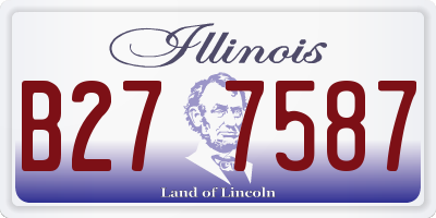 IL license plate B277587