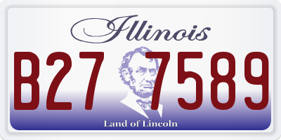 IL license plate B277589