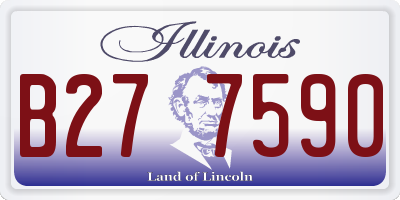 IL license plate B277590