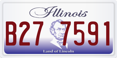 IL license plate B277591