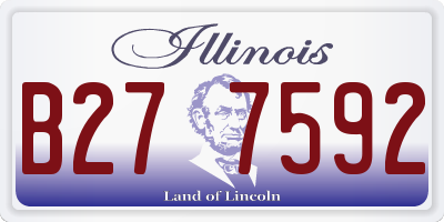 IL license plate B277592