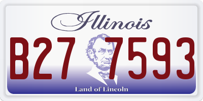 IL license plate B277593
