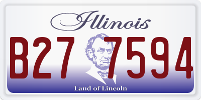 IL license plate B277594