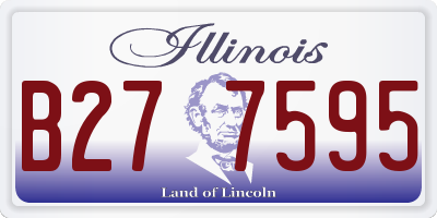 IL license plate B277595