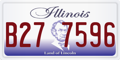 IL license plate B277596