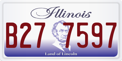 IL license plate B277597