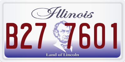 IL license plate B277601