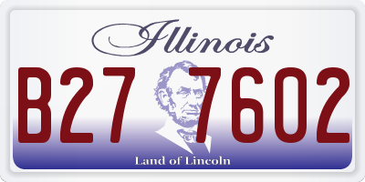 IL license plate B277602