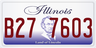 IL license plate B277603