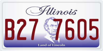 IL license plate B277605
