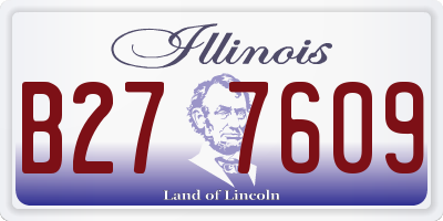 IL license plate B277609