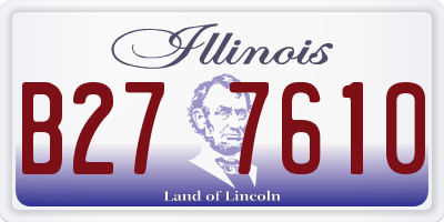 IL license plate B277610