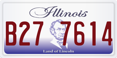IL license plate B277614