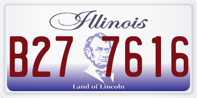IL license plate B277616