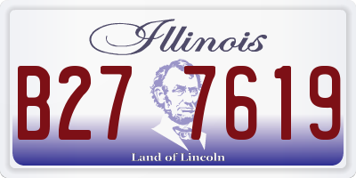 IL license plate B277619