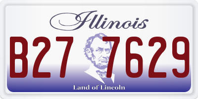 IL license plate B277629