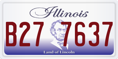 IL license plate B277637