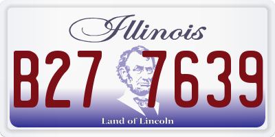 IL license plate B277639